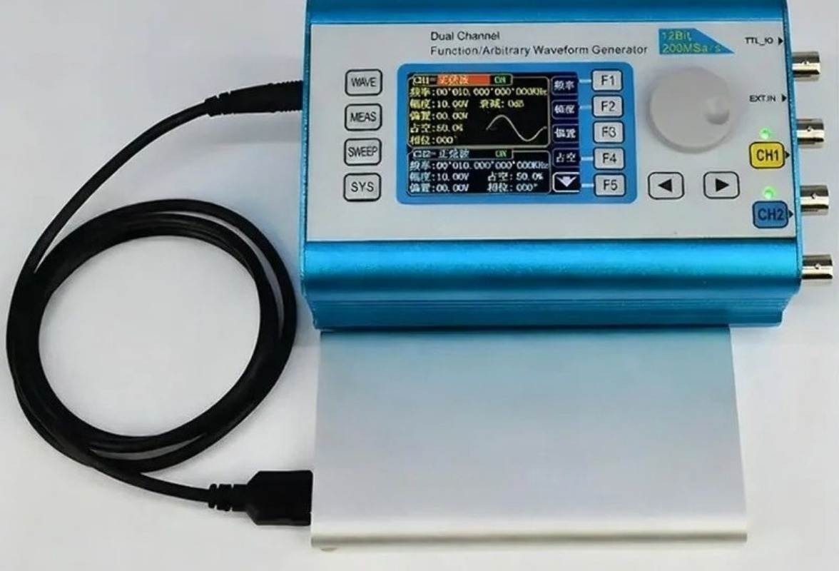 Function Arbitrary Waveform Generator - Für Zweikanal-DDS-Funktionssignalgenerator 40-60 MHz, Arbiträrwellenform-Sinusfrequenz-Experimentierinstrument kompatibel